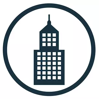 Icon mit Hochhaus